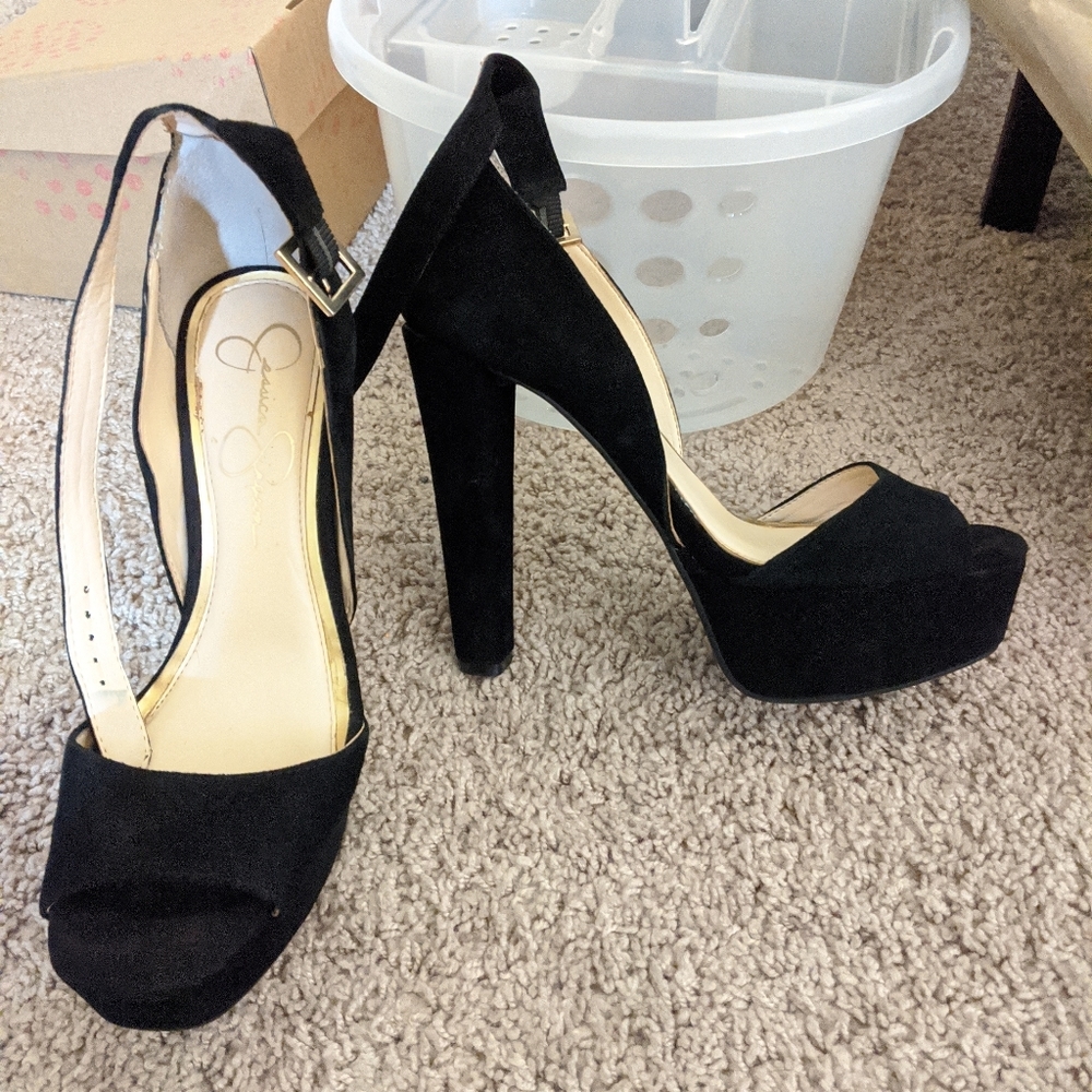Jessica Simpson open toe heels